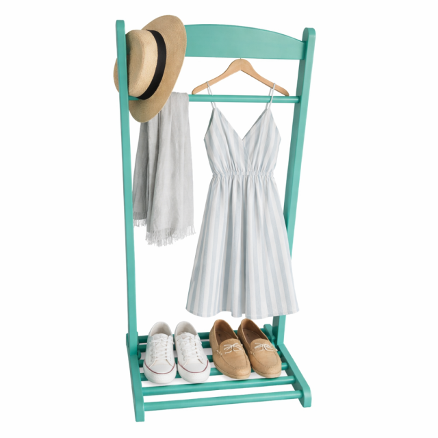 Amelia dřevěný stojan na šaty zelený